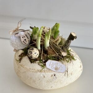 Easter Flower Arrangement with Egg and Daffodils - Image 2